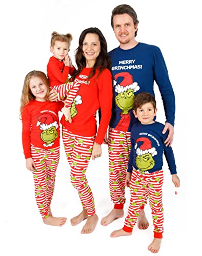 Die Grinch Matching Family Family Christmas Pyjamas Erwachsene Kinder eng Fit 4-5 Jahre von The Grinch