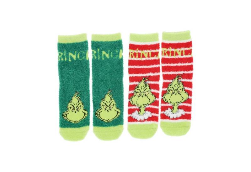 The Grinch Socken Flauschige Kinder Socken 2er Pack aus Polyester von The Grinch