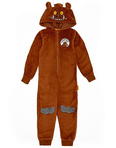 Gruffalo Kinder Unisex Braun Onesie | Starte magische Abenteuer mit ikonischem Charakter Kostüm Nachtwäsche | Perfekt zum Spielen, Entdecken und Träumen | Gemütlich, bequem und voller Spaß von The Gruffalo