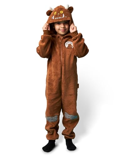 Gruffalo Kinder Unisex Braun Onesie | Starte magische Abenteuer mit ikonischem Charakter Kostüm Nachtwäsche | Perfekt zum Spielen, Entdecken und Träumen | Gemütlich, bequem und voller Spaß von The Gruffalo