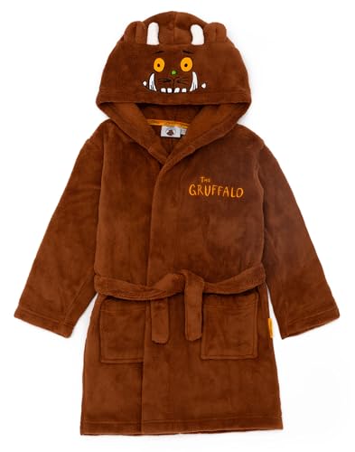 Gruffalo & Friends Kinder brauner Gruffalo Bademantel | Genießen Sie gemütlichen Komfort in diesem Unisex-Morgenmantel | Perfekt zum spielerischen Entspannen, Relaxen und endlosem Spaß von The Gruffalo