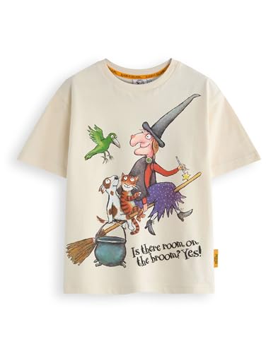 The Gruffalo Gruffalo & Friends Room on The Broom Kinder-T-Shirt | Kids Witch & Friends Storybook Grafik-T-Shirt in Hellbraun | Julia Donaldson Story Tale Book Apparel Top von The Gruffalo
