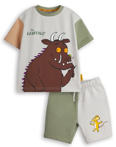 The Gruffalo T-Shirt und Shorts-Set für Jungen | Kurzarm-Grafik-T-Shirt für Kinder mit Farbblockierung und passender Hose | Mouse Fairytale Julia Donaldson Buchbekleidung Outfit von The Gruffalo