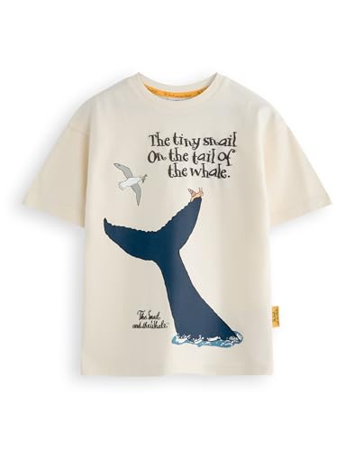 The Gruffalo & Friends The Snail & The Whale Jungen-T-Shirt | The Tiny Snail on The Tail Kinder-Storybook-Grafik-T-Shirt in Hellbraun | Julia Donaldson Story Tale Book Apparel Top von The Gruffalo