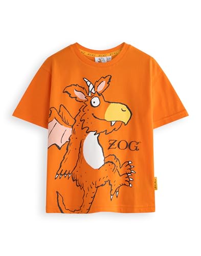 The Gruffalo & Friends Zog Orangefarbenes Drachen-T-Shirt für Kinder | Kinder Märchenbuch Fabelwesen Grafik T-Shirt | Julia Donaldson Axel Scheffler Story Tale Book Apparel von The Gruffalo
