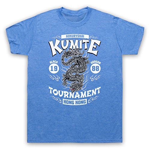 Bloodsport Kumite 1988 Black Dragon Tournament Herren T-Shirt, Jahrgang Blau, Medium von The Guns Of Brixton