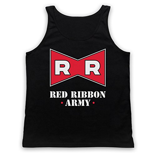 Dragon Ball Z Red Ribbon Army Tank-Top Weste, Schwarz, Small von The Guns Of Brixton