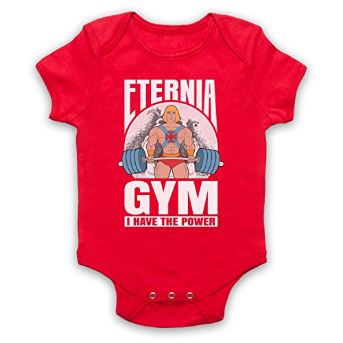 He-Man Eternia Gym I Have The Power Babystrampler, Rot, 6-12 Monate von The Guns Of Brixton