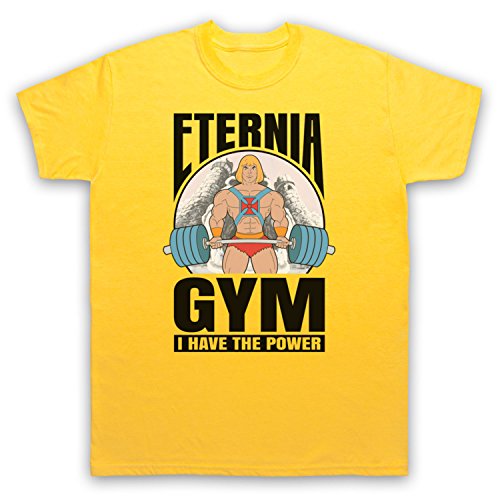 He-Man Eternia Gym I Have The Power Herren T-Shirt, Gelb, 2XL von The Guns Of Brixton