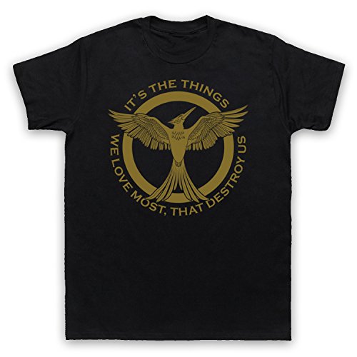 Hunger Games Mockingjay Things We Love Most Destroy Us Herren T-Shirt, Schwarz, Medium von The Guns Of Brixton