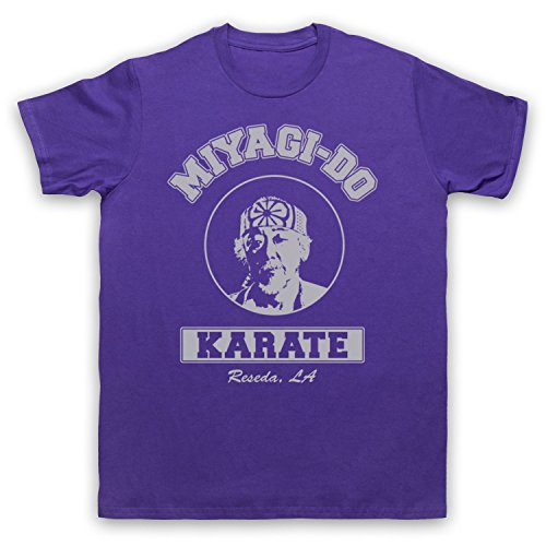 Karate Kid Mr Miyagi Herren T-Shirt, Violett, XL von The Guns Of Brixton