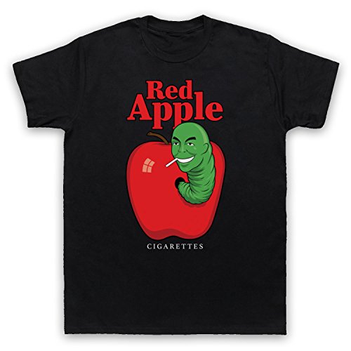 Red Apple Cigarettes Tarantino Fake Brand Herren T-Shirt, Schwarz, 2XL von The Guns Of Brixton