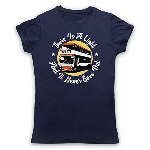 Smiths There is A Light That Never Goes Out Double Decker Bus Damen T-Shirt, Ultramarinblau, Small von The Guns Of Brixton