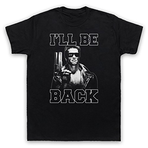 Terminator I'll Be Back Herren T-Shirt, Schwarz, XL von The Guns Of Brixton
