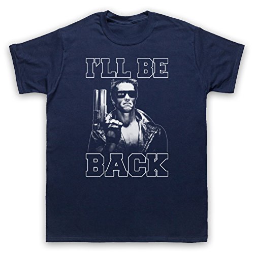 Terminator I'll Be Back Herren T-Shirt, Ultramarinblau, 4XL von The Guns Of Brixton