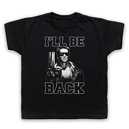 Terminator I'll Be Back Kinder T-Shirt, Schwarz, 9-11 Jahren von The Guns Of Brixton