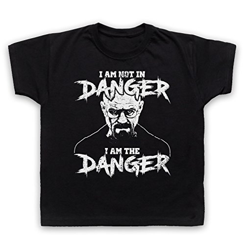 The Guns Of Brixton Breaking Bad I Am Not In Danger I Am The Danger Kinder T-Shirt, Schwarz, 12-13 Jahren von The Guns Of Brixton