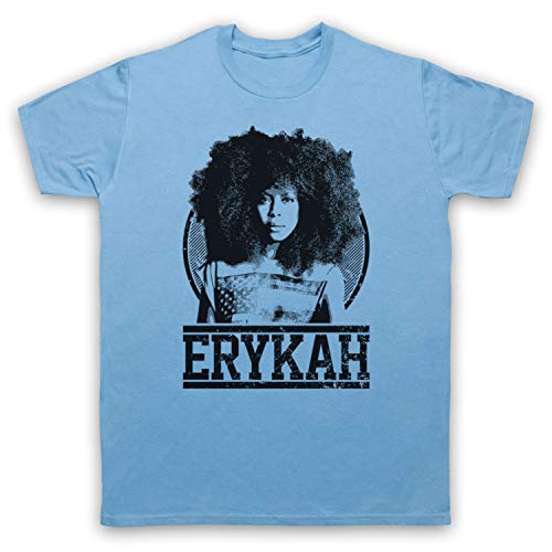 The Guns Of Brixton Erykah Badu Tribute Herren T-Shirt, Hellblau, Medium von The Guns Of Brixton