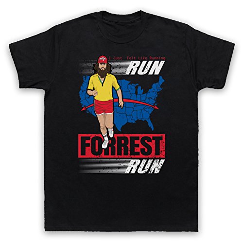 The Guns Of Brixton Forrest Gump Run Forrest Run Herren T-Shirt, Schwarz, XL von The Guns Of Brixton