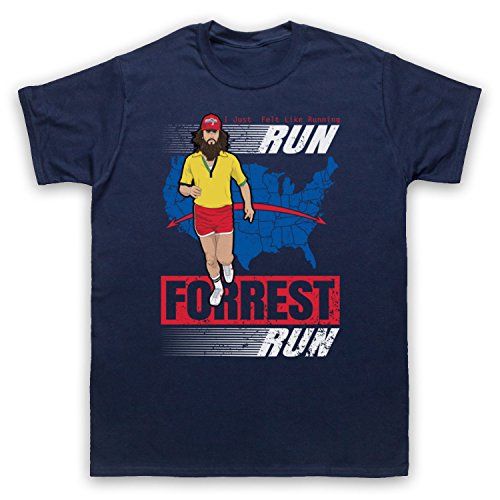 The Guns Of Brixton Forrest Gump Run Forrest Run Herren T-Shirt, Ultramarinblau, 2XL von The Guns Of Brixton