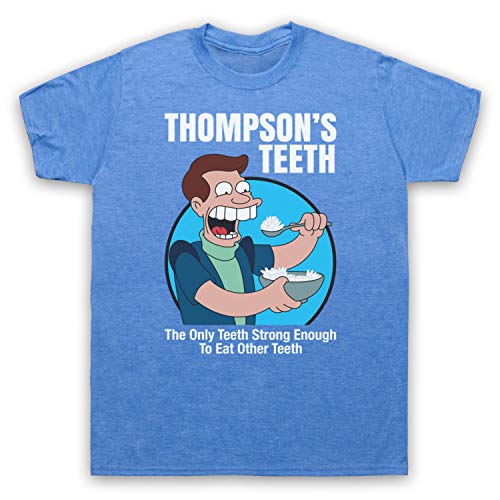 The Guns Of Brixton Futurama Thompson's Teeth Herren T-Shirt, Jahrgang Blau, Large von The Guns Of Brixton