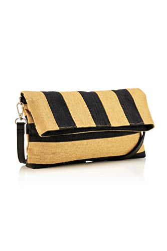 The Handbag Edit Clutch/Crossbody, Damen Clutch, Mehrfarbig (Striped), 4x32x18 cm (W x H L) von The Handbag Edit