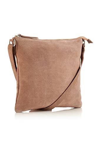 The Handbag Edit Large Crossbody, Damen Umhängetasche, Beige (Taupe), 2x28x30 cm (W x H L) von The Handbag Edit