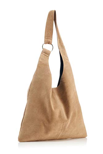 The Handbag Edit Sling Shoulder Bag, Damen Schultertasche, Beige (Mink), 10x36x32 cm (W x H L) von The Handbag Edit