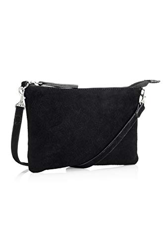 The Handbag Edit Small Crossbody, Damen Umhängetasche, Schwarz (Black), 1x23.5x15 cm (W x H L) von The Handbag Edit