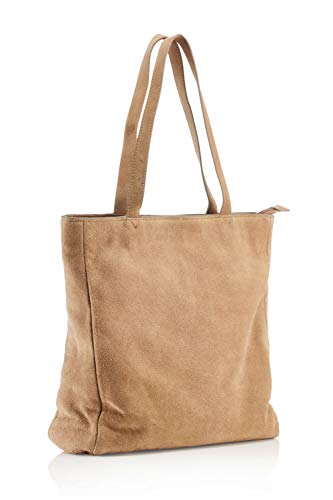 The Handbag Edit Tote Shoulder Bag, Damen Tote, Beige (Mink), 10x36x36 cm (W x H L) von The Handbag Edit