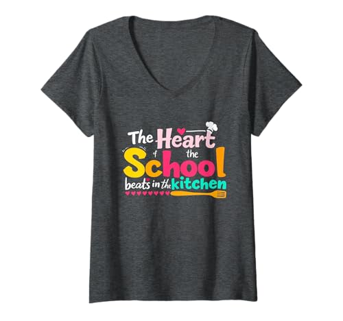 Damen The Heart of The School Beats In The Kitchen T-Shirt mit V-Ausschnitt Damen The Heart of The School Beats In The Kitchen T-Shirt mit V-Ausschnitt von The Heart Of The School ... Funny Saying