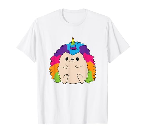 Lustiger Igel Einhorn Kinder Regenbogen Igel T-Shirt von The Hedgehog Gift Store