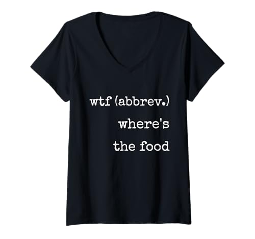 Damen Wo ist die Lebensmittel-Freizeitkleidung T-Shirt mit V-Ausschnitt von The Hippie Style