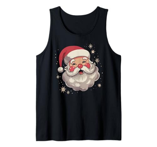 Vintage Retro Santa Kawaii Weihnachten Mädchen Damen Tank Top Vintage Retro Santa Kawaii Weihnachten Mädchen Damen Tank Top von The Home Elephant