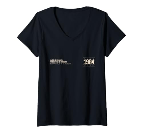 Damen 1984 | Krieg ist Frieden T-Shirt mit V-Ausschnitt Damen 1984 | Krieg ist Frieden T-Shirt mit V-Ausschnitt von The Horrors Persist, but so do I