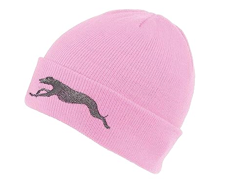 The House Of Dog Greyhound Lurcher Besitzer Geschenk Klassische Cuffed Uni Beanie Skimütze mit gesticktem Design, rose, Einheitsgröße von The House Of Dog