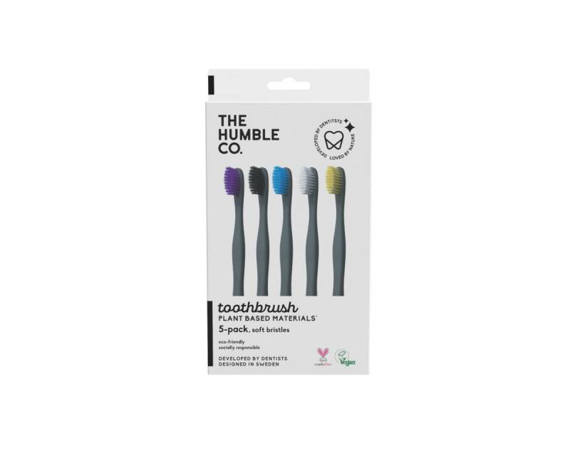 The Humble Co. Zahnbürste Humble Pflanzenbasierte Zahnbürste sof - 5 er Set von The Humble Co.