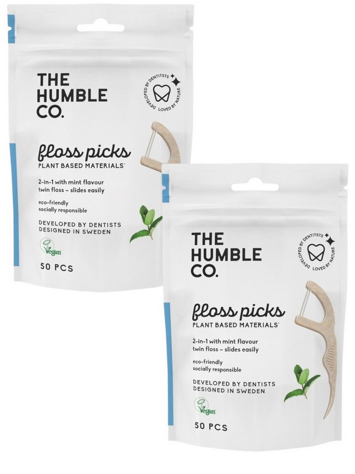 The Humble Co. Zahnseide-Stick 2x Humble Floss Picks Minze 2x 50 Stück von The Humble Co.