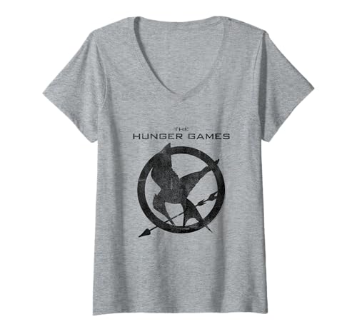 Damen The Hunger Games Mockingjay Stift T-Shirt mit V-Ausschnitt von The Hunger Games