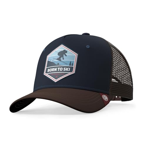 The Indian Face Unisex Born to Ski Baseball Kappe, Bleu, One Size von The Indian Face