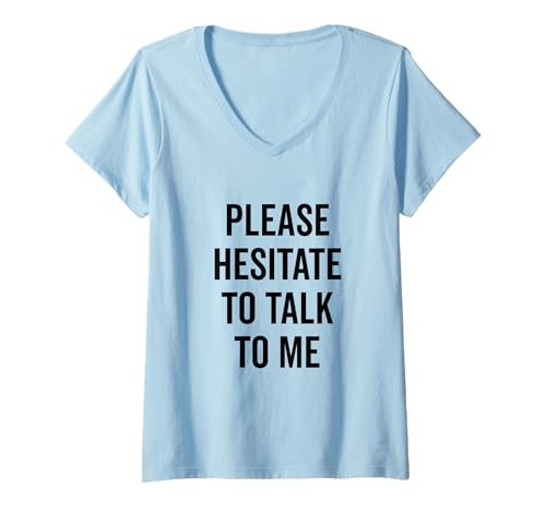 Damen Bitte zögern Sie, mit Mir zu sprechen. Quirly Introvertiert T-Shirt mit V-Ausschnitt Damen Bitte zögern Sie, mit Mir zu sprechen. Quirly Introvertiert T-Shirt mit V-Ausschnitt von The Introverted Unicorn Collection for Shy Souls