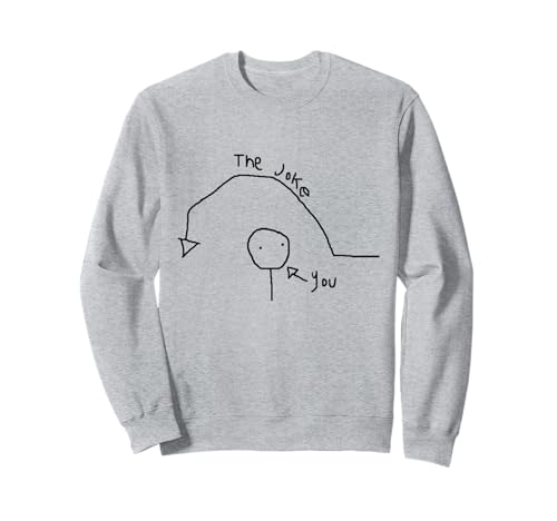 Lustiges, über deinem Kopf verwirrtes Bild von Man The Joke You Sweatshirt Lustiges, über deinem Kopf verwirrtes Bild von Man The Joke You Sweatshirt von The Joke You Funny Over Head Confused Man Drawing