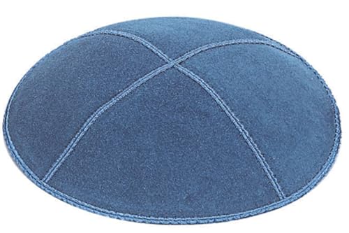 Kippot Kippah Yarmulkah aus Wildleder, 4 Paneele, Einzel- oder Großpackung, Marineblau, M/L Kippot Kippah Yarmulkah aus Wildleder, 4 Paneele, Einzel- oder Großpackung, Marineblau, M/L von THE KABBALAH CENTRE