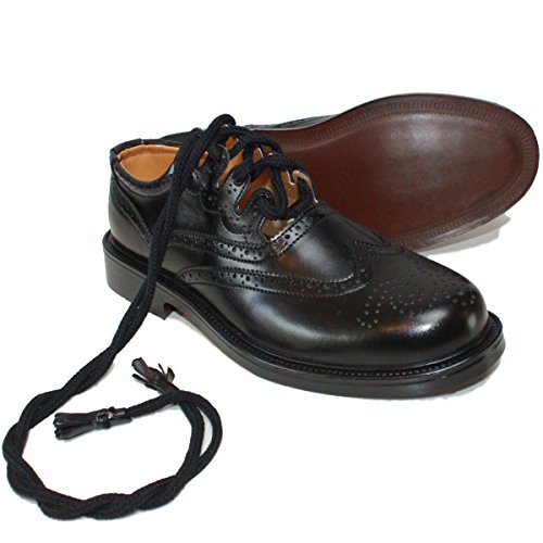 The Kilt Clan Ghillie Brogue, Jungen Unisex Kinder Herren Unisex Erwachsene Brogue Schnürhalbschuhe , schwarz - schwarz - Größe: 47 The Kilt Clan Ghillie Brogue, Jungen Unisex Kinder Herren Unisex Erwachsene Brogue Schnürhalbschuhe , schwarz - schwarz - Größe: 47 von The Kilt Clan