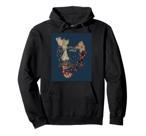 Porträt von Vincent van Gogh Digitale Malerei Geschenk Männer Pullover Hoodie von The Land of Digital Design
