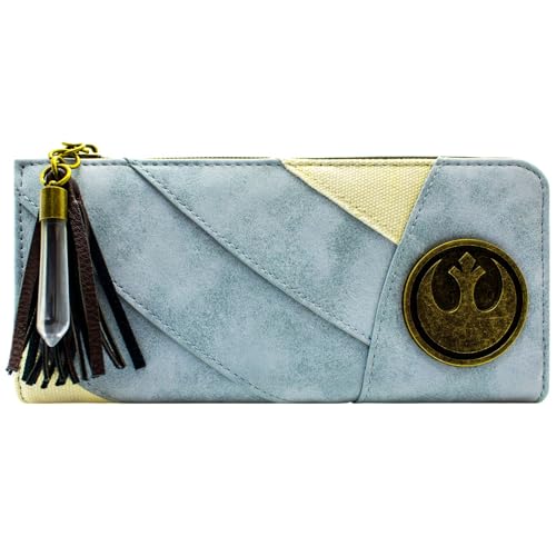 Star Last Wars Jedi Rey Outfit Rebel Emblem Portemonnaie Clutch Münzfach & Kartenhalter, Blau von Vineen