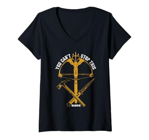 Damen The Last of Us Can't Stop This Crossbow Video Game T-Shirt mit V-Ausschnitt Damen The Last of Us Can't Stop This Crossbow Video Game T-Shirt mit V-Ausschnitt von The Last of Us