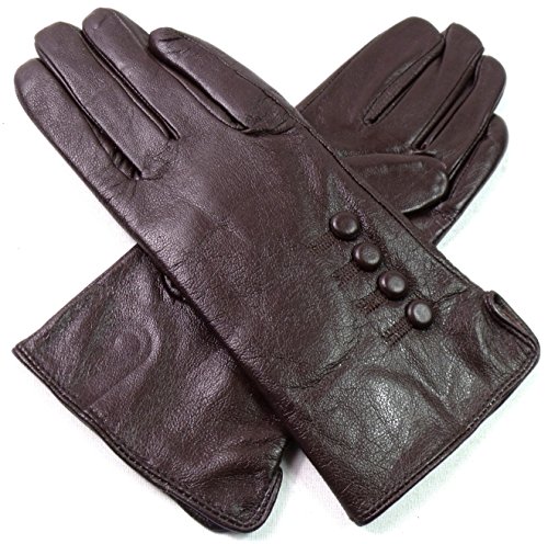 Damen Premium Qualität Luxus Super Weich Echtleder Handschuhe Pelzfutter Winter Warm - Braun, M Damen Premium Qualität Luxus Super Weich Echtleder Handschuhe Pelzfutter Winter Warm - Braun, M von Emporium Leather