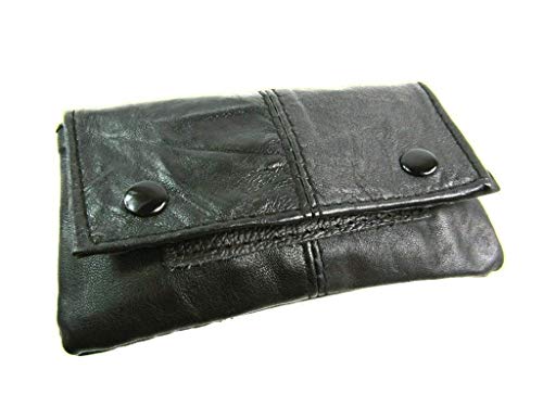Unisex Leder Tabaksbeutel Schwarz von Emporium Leather
