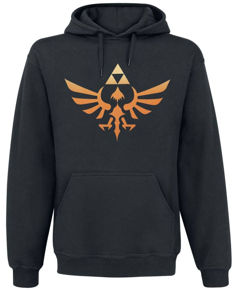 The Legend Of Zelda - Gaming Kapuzenpullover - Hyrule - Triforce Logo - L bis XXL - für Männer - Größe L - schwarz von The Legend Of Zelda